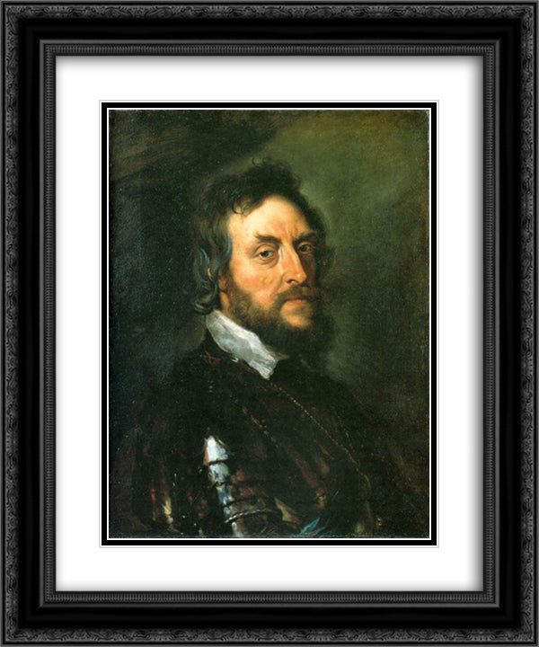 Thomas Howard, Second Count of Arundel 20x24 Black Ornate Wood Framed Art Print Poster with Double Matting by Rubens, Peter Paul