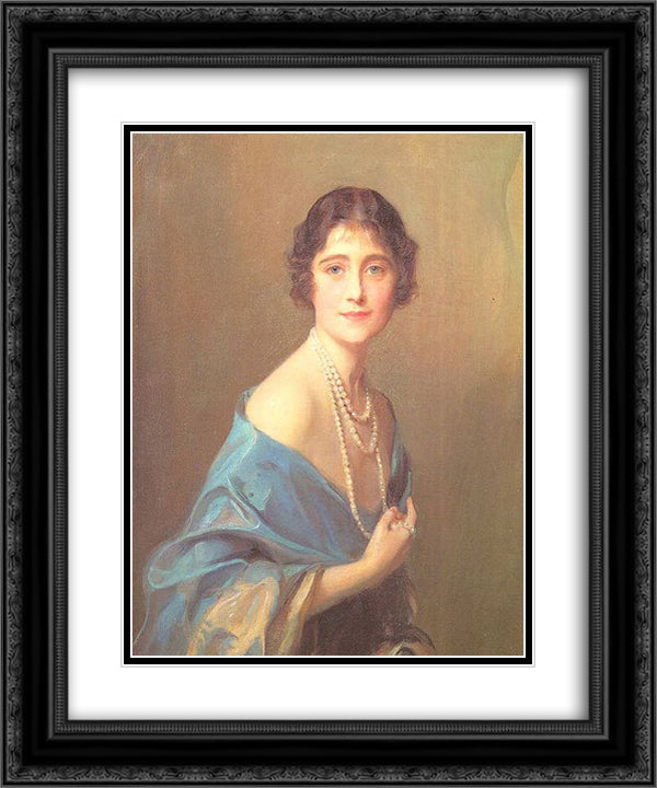 The Duchess of York 20x24 Black Ornate Wood Framed Art Print Poster with Double Matting by Laszlo, Philip de