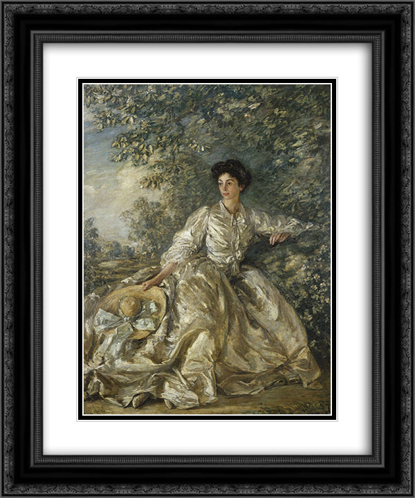 Mrs Violet M. Hammersley 20x24 Black Ornate Wood Framed Art Print Poster with Double Matting by Steer, Philip Wilson