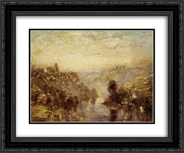 Richmond, Yorkshire 24x20 Black Ornate Wood Framed Art Print Poster with Double Matting by Steer, Philip Wilson