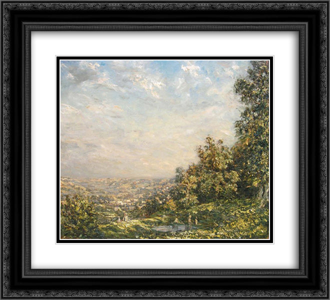 The Golden Valley, Stroud 22x20 Black Ornate Wood Framed Art Print Poster with Double Matting by Steer, Philip Wilson