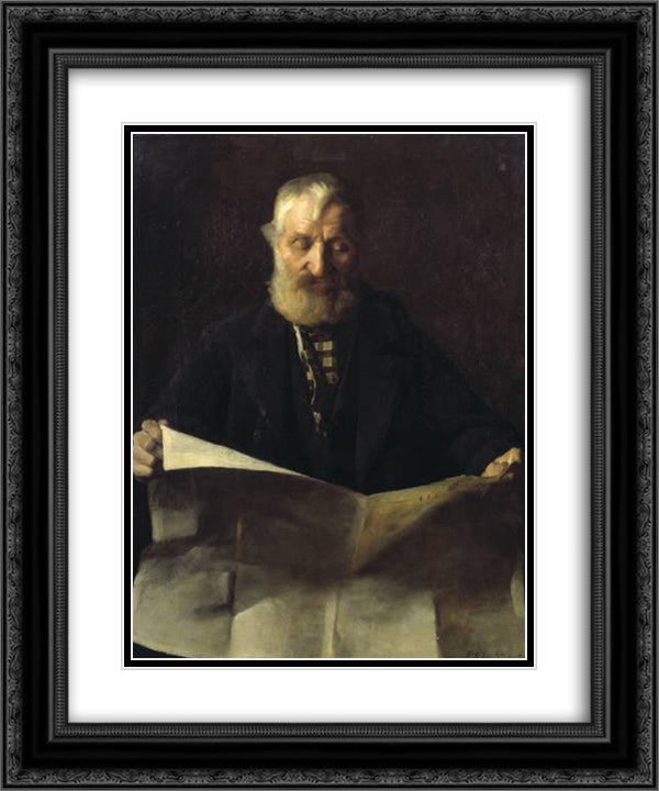 What of the War 20x24 Black Ornate Wood Framed Art Print Poster with Double Matting by Steer, Philip Wilson
