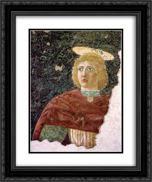 St. Julian 20x24 Black Ornate Wood Framed Art Print Poster with Double Matting by Piero, della Francesca