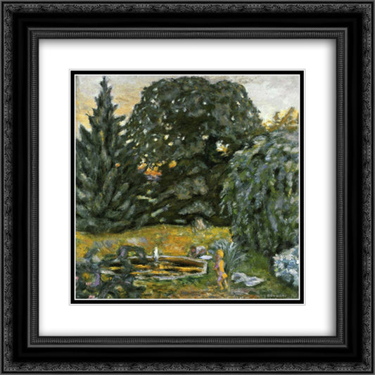 At Grand Lemps (also known as The Park) 20x20 Black Ornate Wood Framed Art Print Poster with Double Matting by Bonnard, Pierre