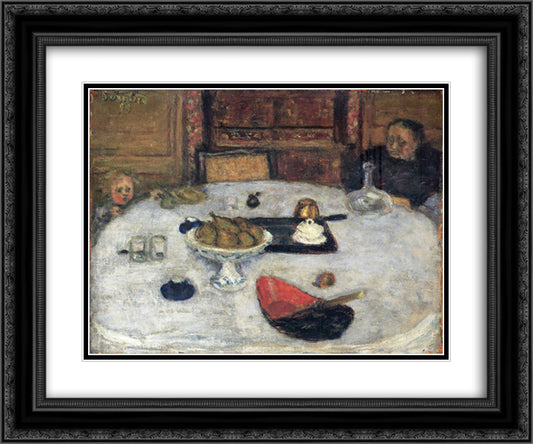 Convocation 24x20 Black Ornate Wood Framed Art Print Poster with Double Matting by Bonnard, Pierre