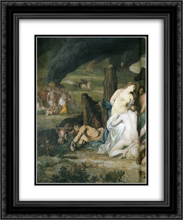 Bellum, War 20x24 Black Ornate Wood Framed Art Print Poster with Double Matting by Puvis de Chavannes, Pierre