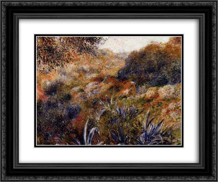 Algerian Landscape (The Ravine of the Wild Women) 24x20 Black Ornate Wood Framed Art Print Poster with Double Matting by Renoir, Pierre Auguste