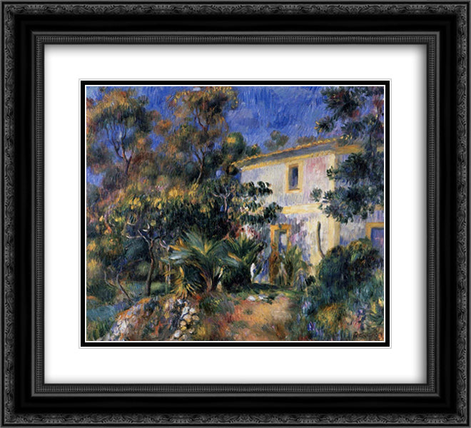 Algiers Landscape 22x20 Black Ornate Wood Framed Art Print Poster with Double Matting by Renoir, Pierre Auguste