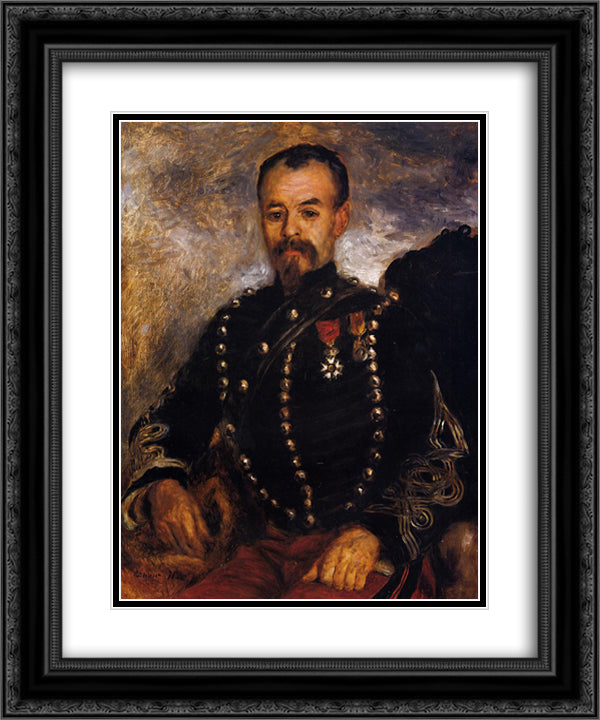 Captain Edouard Bernier 20x24 Black Ornate Wood Framed Art Print Poster with Double Matting by Renoir, Pierre Auguste