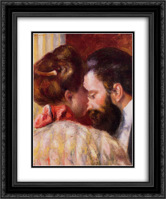 Confidence 20x24 Black Ornate Wood Framed Art Print Poster with Double Matting by Renoir, Pierre Auguste