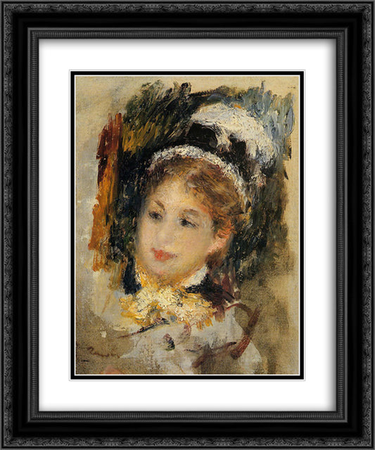 Dame en toilette de Ville 20x24 Black Ornate Wood Framed Art Print Poster with Double Matting by Renoir, Pierre Auguste