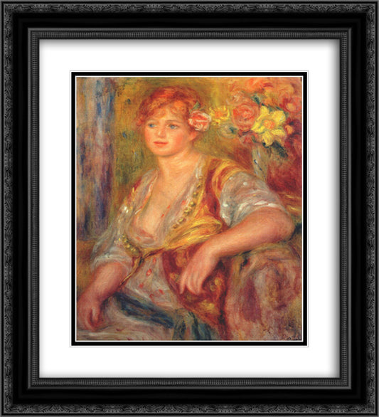 Dedee in spanish dress 20x22 Black Ornate Wood Framed Art Print Poster with Double Matting by Renoir, Pierre Auguste