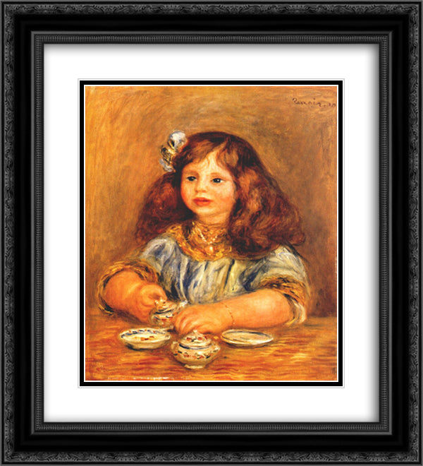 Genevieve bernheim de villers 20x22 Black Ornate Wood Framed Art Print Poster with Double Matting by Renoir, Pierre Auguste