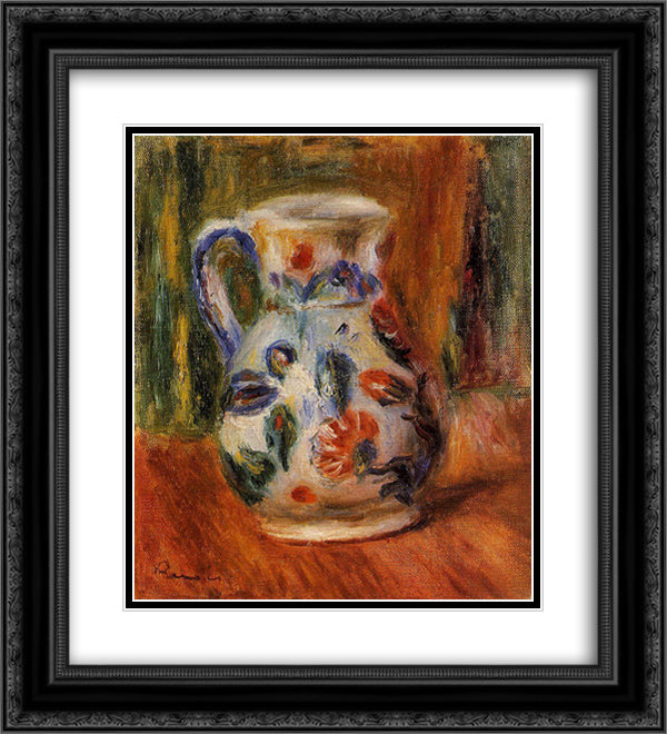 Jug 20x22 Black Ornate Wood Framed Art Print Poster with Double Matting by Renoir, Pierre Auguste