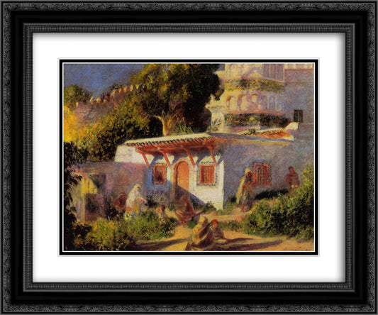 Mosque in Algiers 24x20 Black Ornate Wood Framed Art Print Poster with Double Matting by Renoir, Pierre Auguste