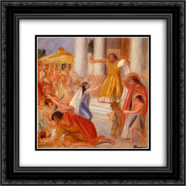 Oedipus Rex 20x20 Black Ornate Wood Framed Art Print Poster with Double Matting by Renoir, Pierre Auguste