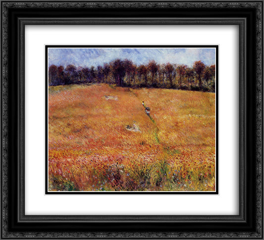 Path through the High Grass 22x20 Black Ornate Wood Framed Art Print Poster with Double Matting by Renoir, Pierre Auguste