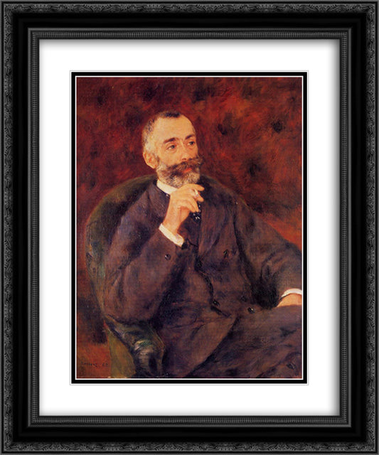 Paul Berard 20x24 Black Ornate Wood Framed Art Print Poster with Double Matting by Renoir, Pierre Auguste