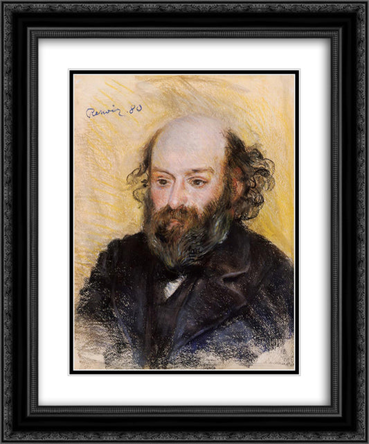 Paul Cezanne 20x24 Black Ornate Wood Framed Art Print Poster with Double Matting by Renoir, Pierre Auguste
