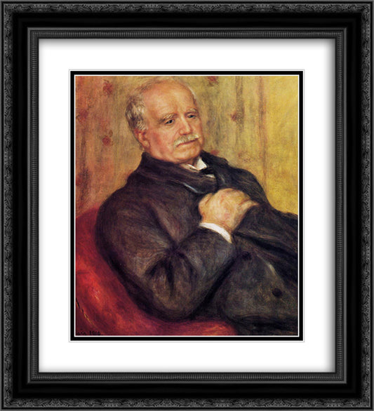 Paul Durand Ruel 20x22 Black Ornate Wood Framed Art Print Poster with Double Matting by Renoir, Pierre Auguste