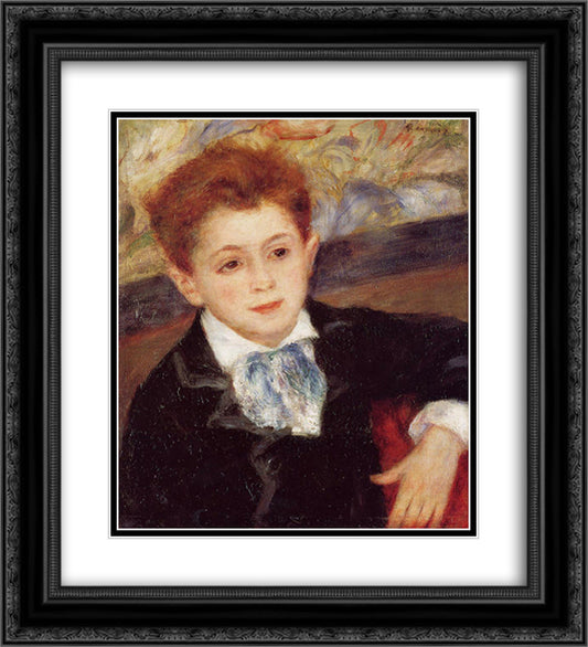 Paul Meunier 20x22 Black Ornate Wood Framed Art Print Poster with Double Matting by Renoir, Pierre Auguste