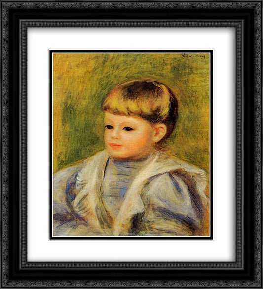 Philippe Gangnat 20x22 Black Ornate Wood Framed Art Print Poster with Double Matting by Renoir, Pierre Auguste