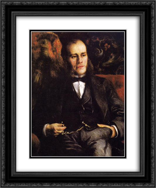 Pierre Henri Renoir 20x24 Black Ornate Wood Framed Art Print Poster with Double Matting by Renoir, Pierre Auguste