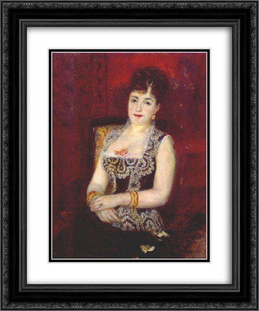 Portrait of the countess pourtales 20x24 Black Ornate Wood Framed Art Print Poster with Double Matting by Renoir, Pierre Auguste