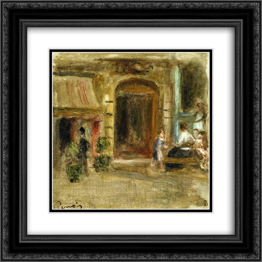 Rue Caulaincourt 20x20 Black Ornate Wood Framed Art Print Poster with Double Matting by Renoir, Pierre Auguste