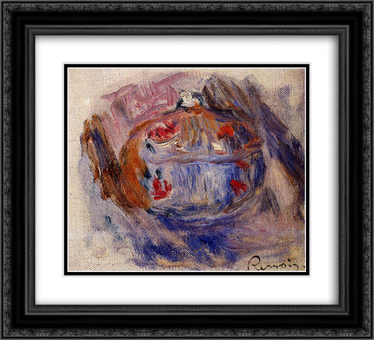 Sugar Bowl 22x20 Black Ornate Wood Framed Art Print Poster with Double Matting by Renoir, Pierre Auguste