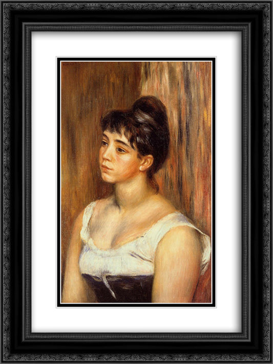 Suzanne Valadon 18x24 Black Ornate Wood Framed Art Print Poster with Double Matting by Renoir, Pierre Auguste
