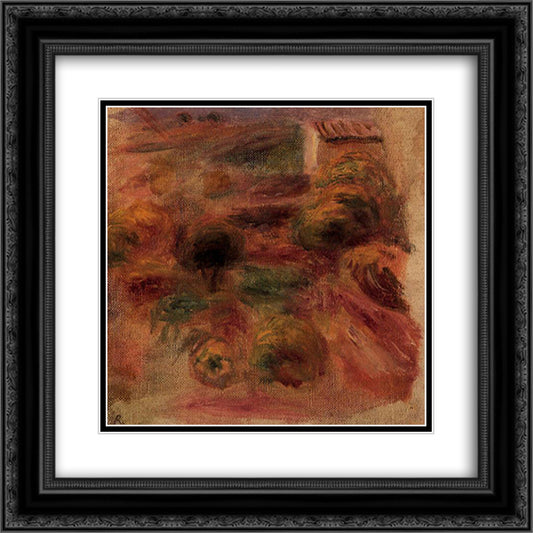 The Artist s Home 20x20 Black Ornate Wood Framed Art Print Poster with Double Matting by Renoir, Pierre Auguste