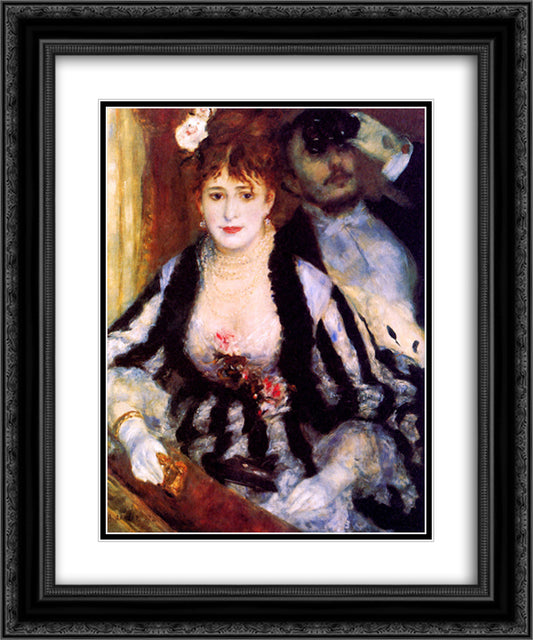 The box 20x24 Black Ornate Wood Framed Art Print Poster with Double Matting by Renoir, Pierre Auguste