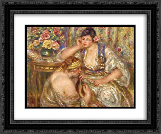 The Concert 24x20 Black Ornate Wood Framed Art Print Poster with Double Matting by Renoir, Pierre Auguste