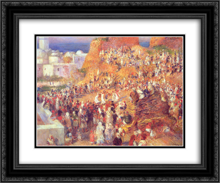 The Mosque Arab Holiday (The Casbah) 24x20 Black Ornate Wood Framed Art Print Poster with Double Matting by Renoir, Pierre Auguste