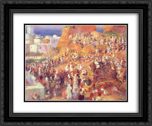 The Mosque Arab Holiday (The Casbah) 24x20 Black Ornate Wood Framed Art Print Poster with Double Matting by Renoir, Pierre Auguste