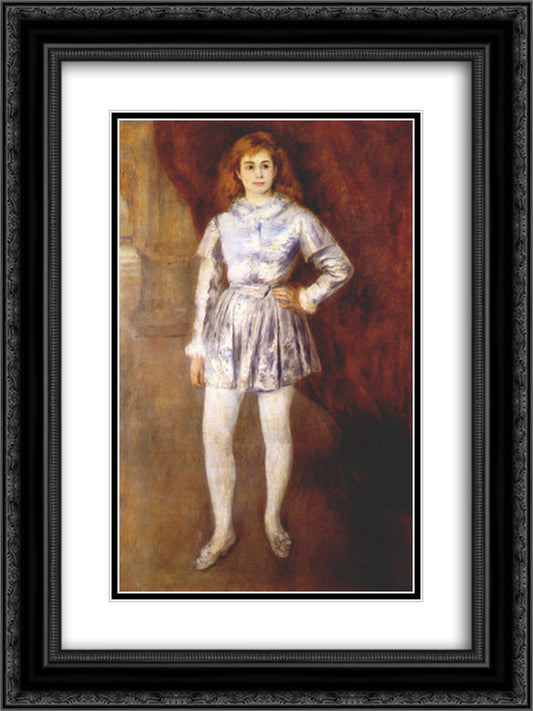 The page 18x24 Black Ornate Wood Framed Art Print Poster with Double Matting by Renoir, Pierre Auguste