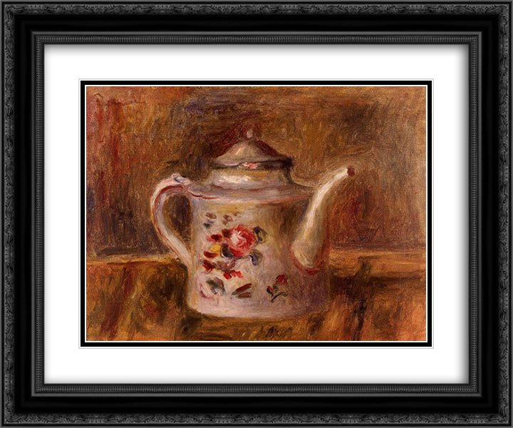 Watering Can 24x20 Black Ornate Wood Framed Art Print Poster with Double Matting by Renoir, Pierre Auguste
