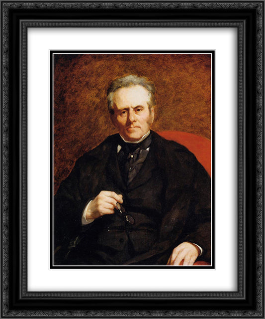 William Sisley 20x24 Black Ornate Wood Framed Art Print Poster with Double Matting by Renoir, Pierre Auguste