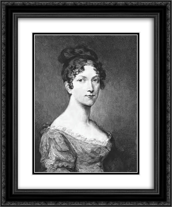 Elisa Bonaparte, Napoleon's eldest sister 20x24 Black Ornate Wood Framed Art Print Poster with Double Matting by Prud'hon, Pierre Paul