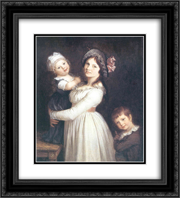 Family portrait of Madame Anthony and her children 20x22 Black Ornate Wood Framed Art Print Poster with Double Matting by Prud'hon, Pierre Paul