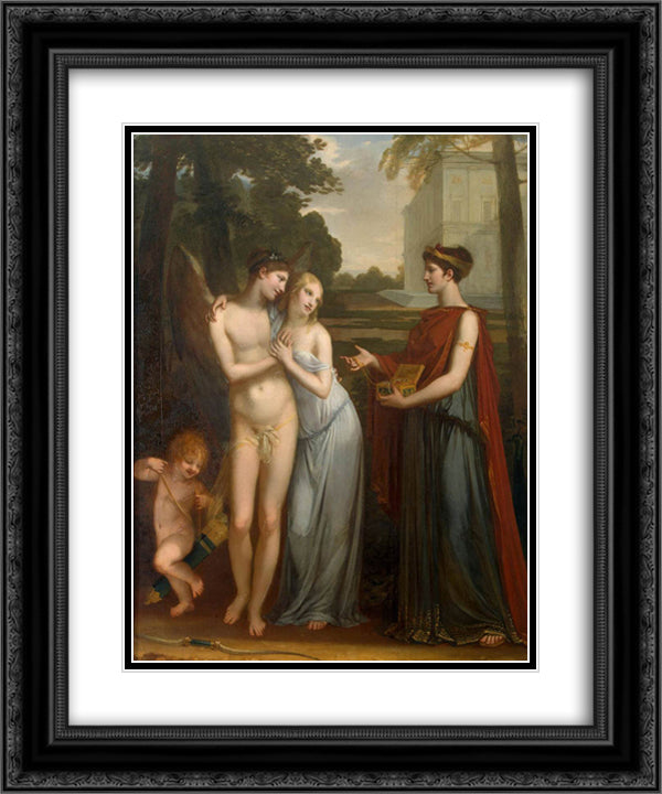 Innocence Preferring Love to Wealth 20x24 Black Ornate Wood Framed Art Print Poster with Double Matting by Prud'hon, Pierre Paul