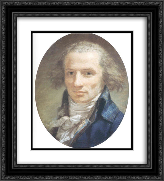 Nicolas Perchet 20x22 Black Ornate Wood Framed Art Print Poster with Double Matting by Prud'hon, Pierre Paul