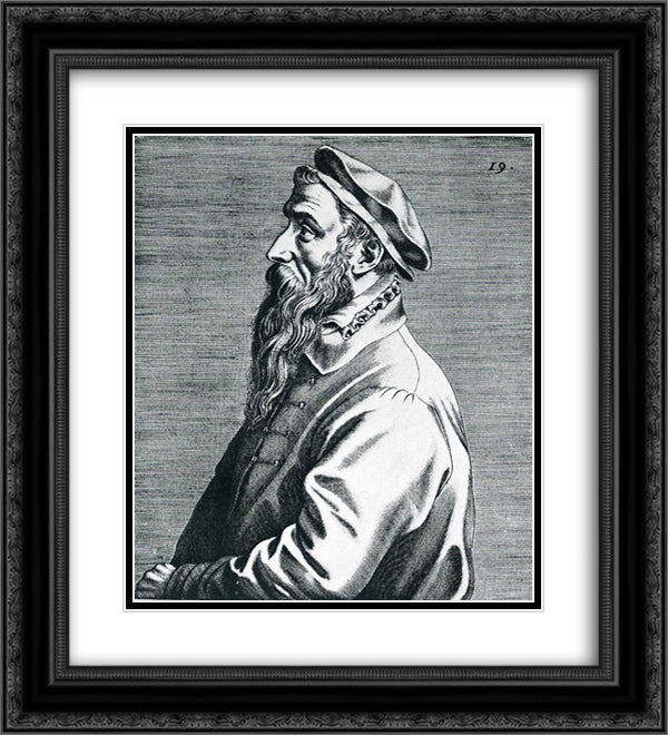 Pieter Bruegel the Elder 20x22 Black Ornate Wood Framed Art Print Poster with Double Matting by Bruegel the Elder, Pieter