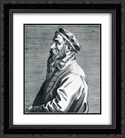 Pieter Bruegel the Elder 20x22 Black Ornate Wood Framed Art Print Poster with Double Matting by Bruegel the Elder, Pieter