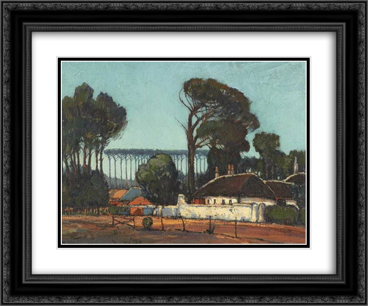 At Claremont, Cape Province 24x20 Black Ornate Wood Framed Art Print Poster with Double Matting by Wenning, Pieter