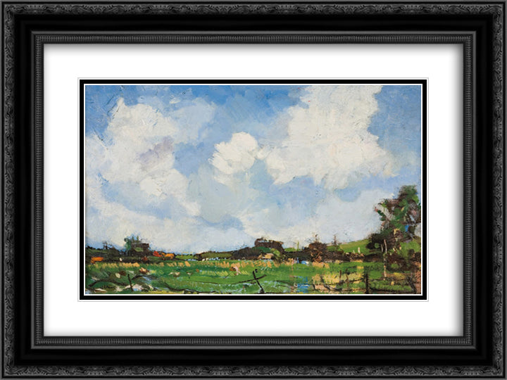 Clouds, Pretoria 24x18 Black Ornate Wood Framed Art Print Poster with Double Matting by Wenning, Pieter