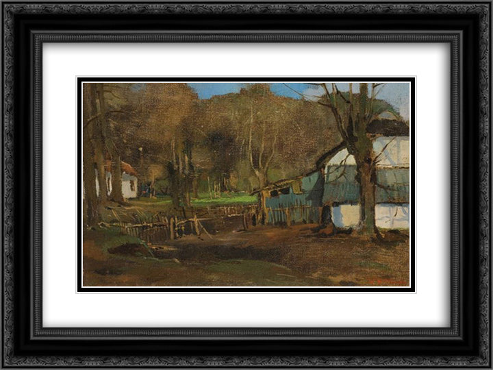 Landscape, Bishops Court 24x18 Black Ornate Wood Framed Art Print Poster with Double Matting by Wenning, Pieter