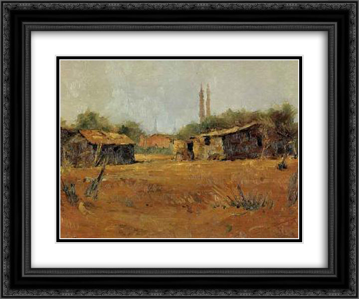 Native Location, Pretoria 24x20 Black Ornate Wood Framed Art Print Poster with Double Matting by Wenning, Pieter