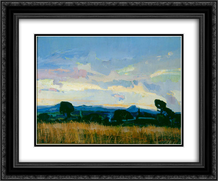 Transvaal evening (Nelspruit) 24x20 Black Ornate Wood Framed Art Print Poster with Double Matting by Wenning, Pieter